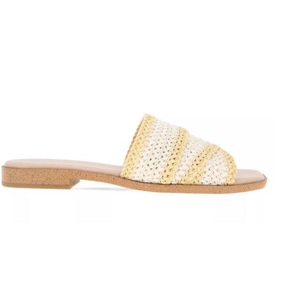 BCBGeneration Lileen Slip-On Woven Raffia Flat Sandals Size 7.5 NWT - Picture 3 of 8